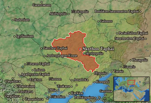 Map of Nomadike Skythia and its neighbours