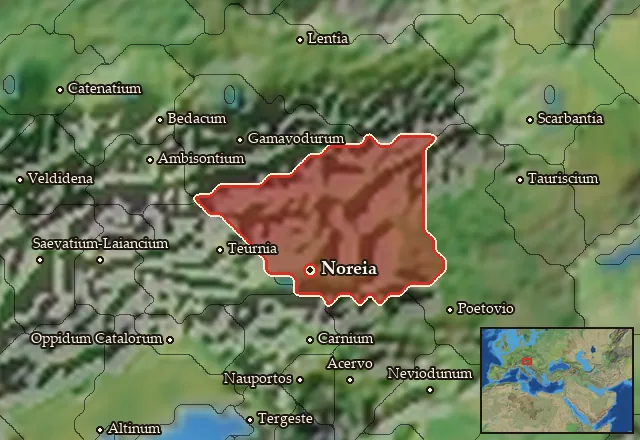 Map of Noricum and its neighbours