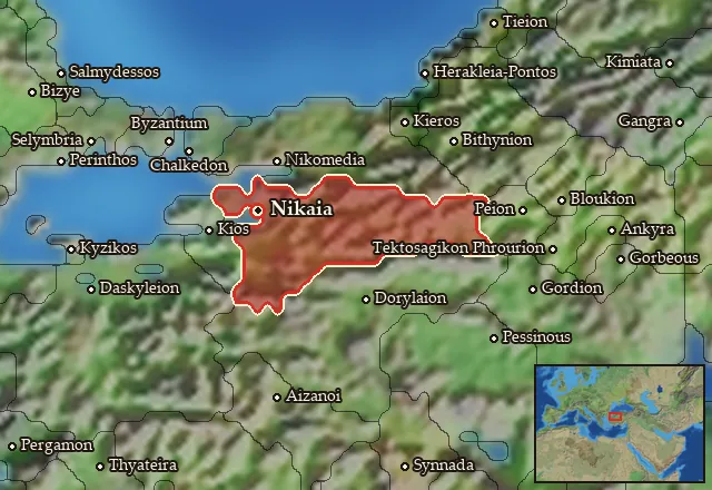 Map of Notia Bithynia and its neighbours