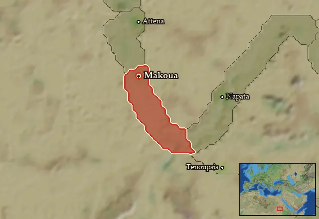 Map of Notia Euonymitaia and its neighbours