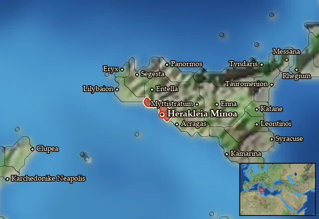 Map of Notia Sikania and its neighbours