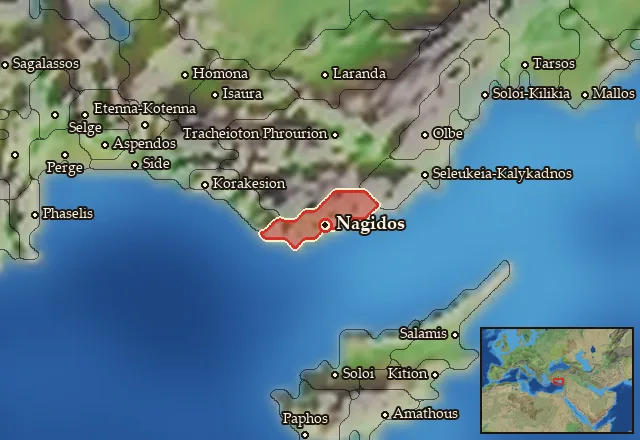 Map of Notia Tracheiotis and its neighbours