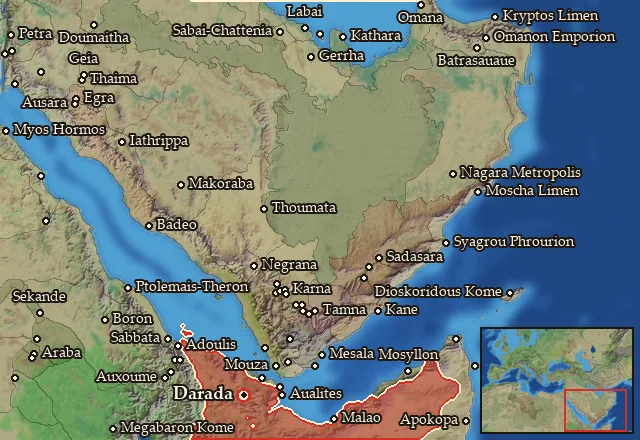 Map of Notia Trogodytike and its neighbours
