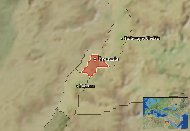 Map of Notios Dodekaschoinos and its neighbours