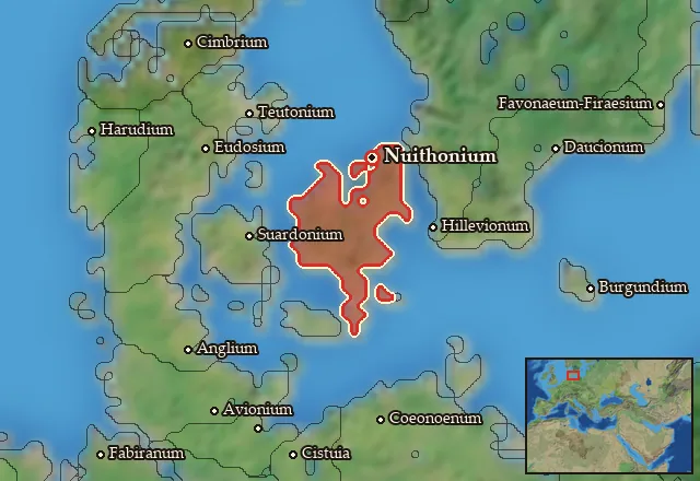 Map of Nuithonia and its neighbours
