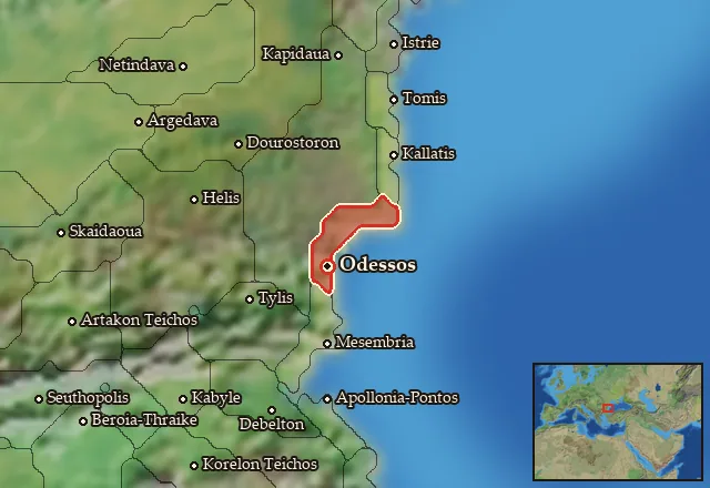 Map of Odessia and its neighbours