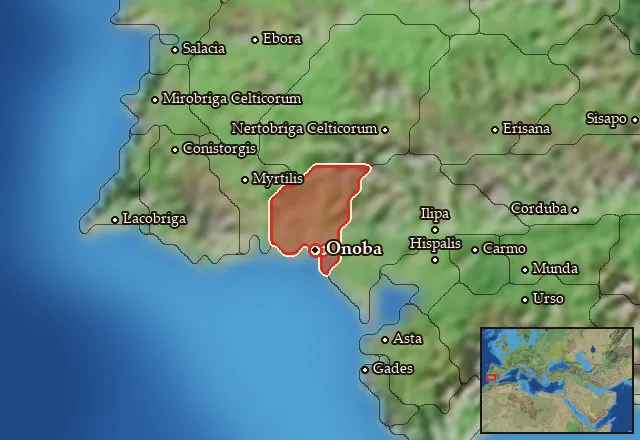 Map of Onuba and its neighbours