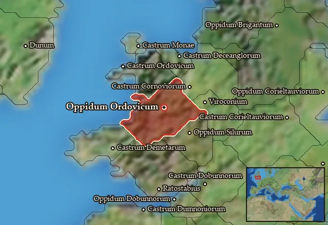 Map of Ordovicia Meridionalis and its neighbours