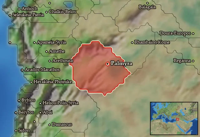 Map of Palmyrene and its neighbours