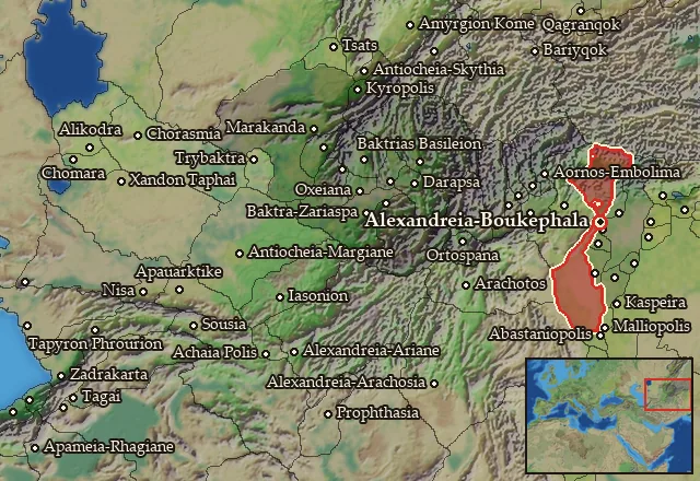 Map of Pandoouia and its neighbours