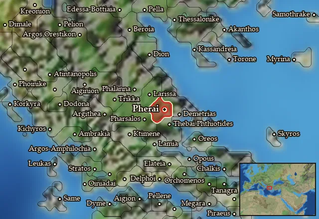 Map of Pelasgiotis and its neighbours
