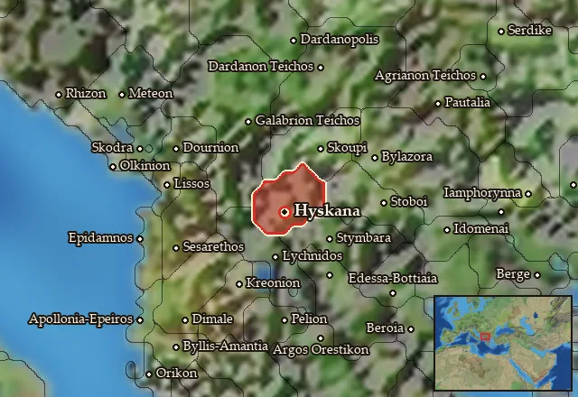 Map of Penestia and its neighbours