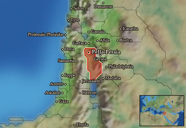 Map of Peraia and its neighbours