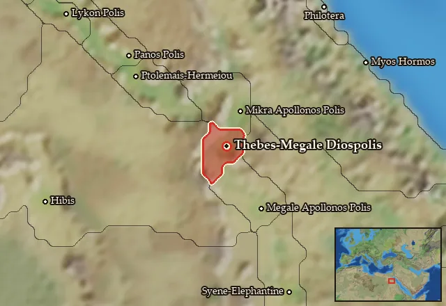 Map of Peri Thebas-Pathyrites Nomos and its neighbours