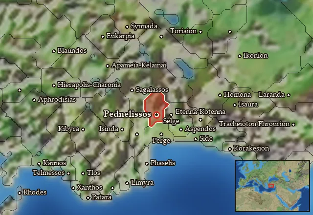Map of Petnelissos and its neighbours