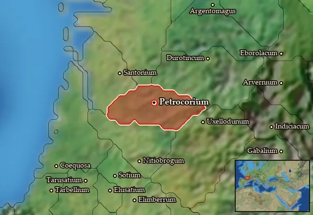 Map of Petrocoria and its neighbours