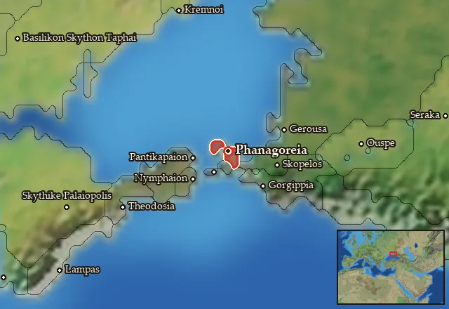 Map of Phanagoreion and its neighbours