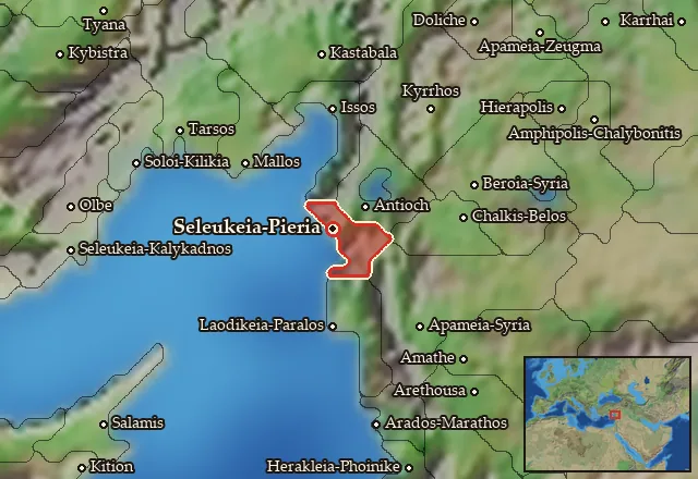 Map of Pieria-Syria and its neighbours