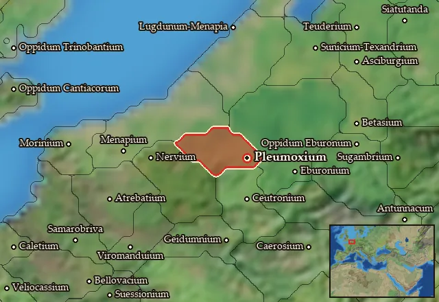 Map of Pleumoxia-Grudia and its neighbours