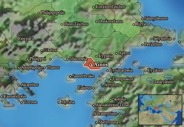 Map of Poltymbria and its neighbours