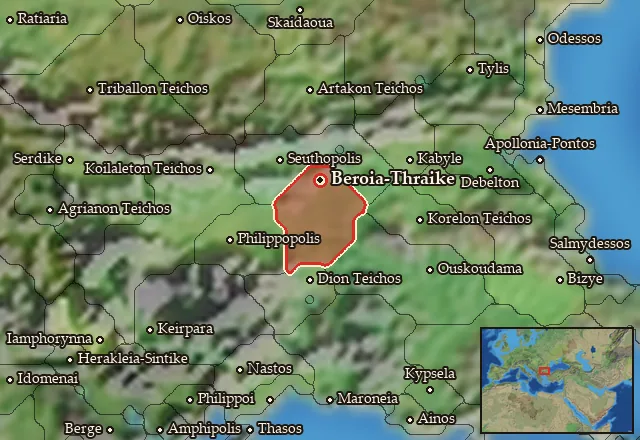 Map of Pyrogeria and its neighbours