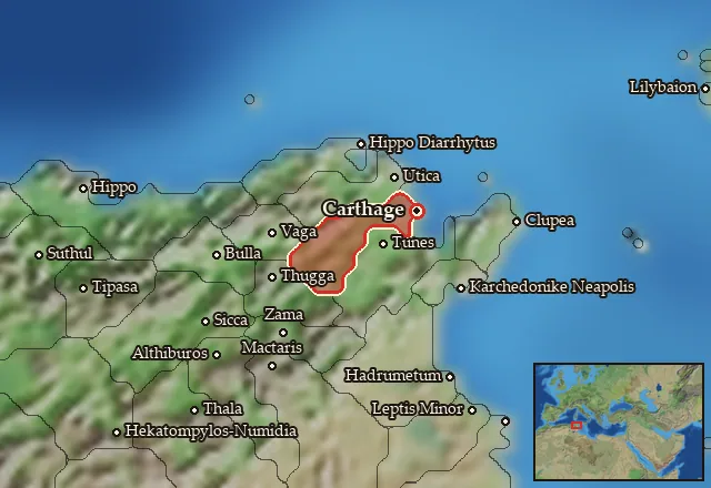 Map of Qart-Khadasht and its neighbours