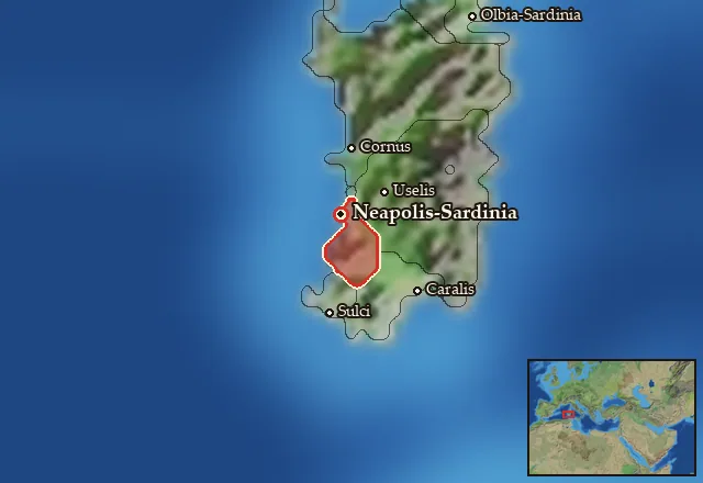 Map of Qart-Khadasht biShardana and its neighbours