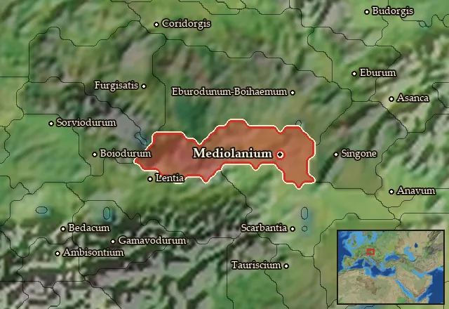 Map of Racataea-Racatriaea and its neighbours
