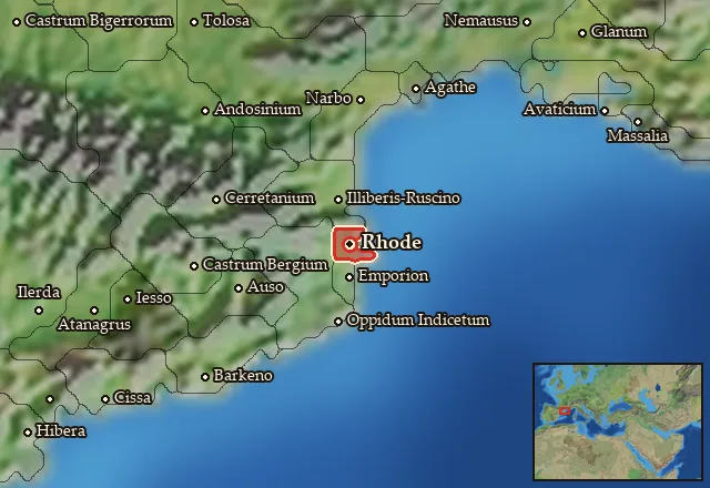 Map of Rhodetia and its neighbours