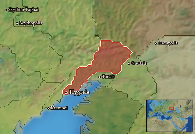 Map of Rhoxolania and its neighbours