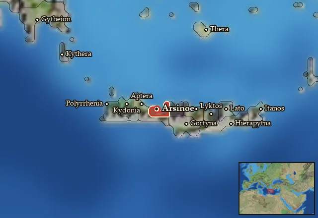 Map of Rithymna and its neighbours