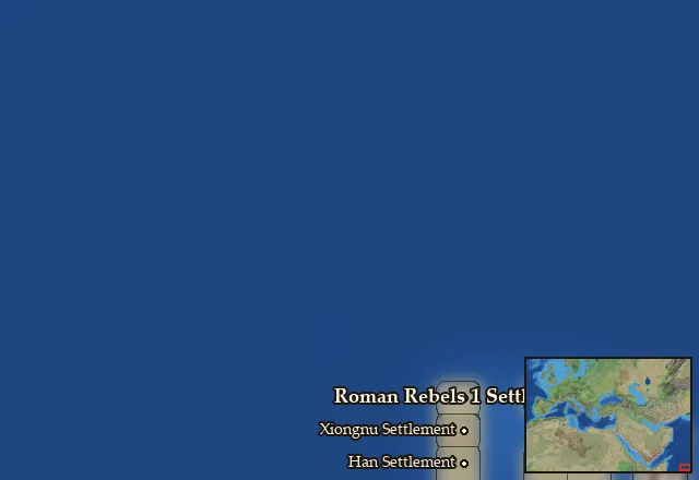 Map of Roman Rebels 1 Region and its neighbours
