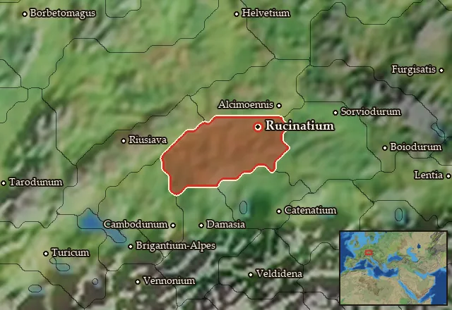 Map of Rucinatia and its neighbours