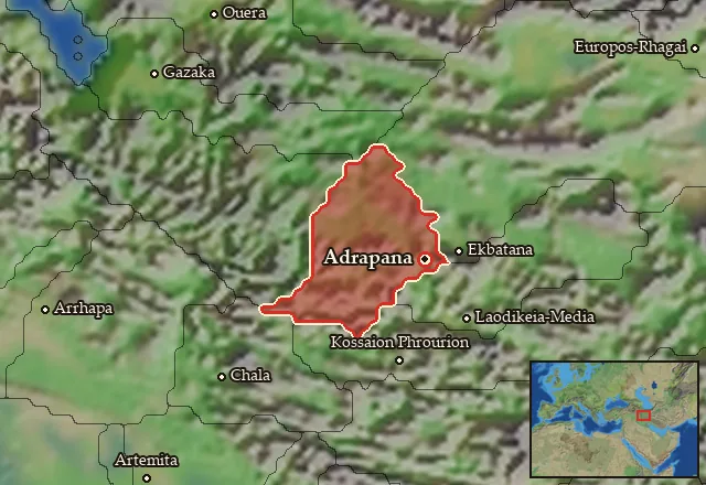 Map of Sagartia and its neighbours