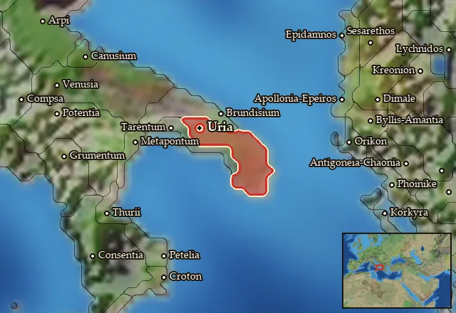 Map of Salentinia and its neighbours