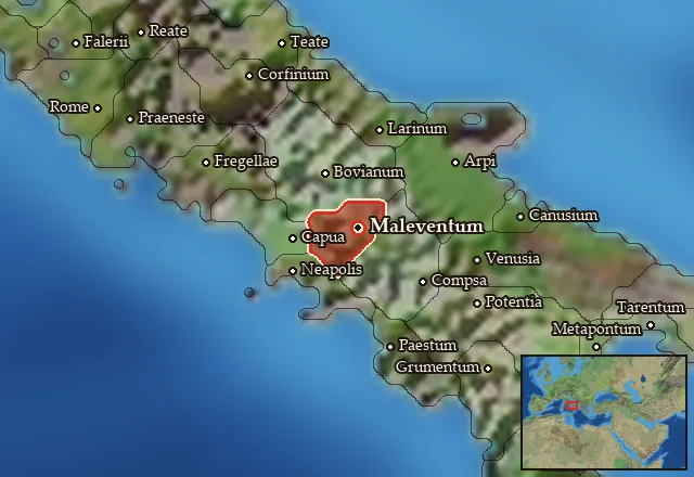 Map of Samnium and its neighbours