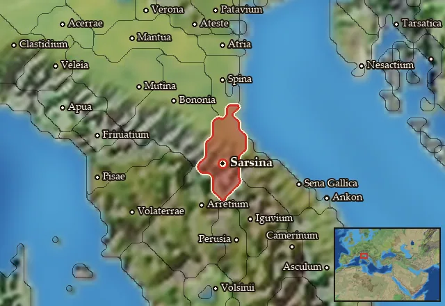 Map of Sassinia and its neighbours