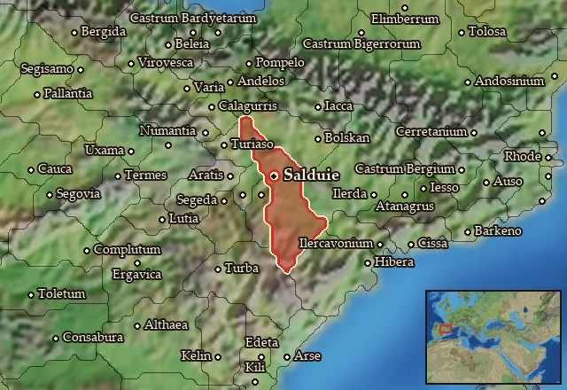 Map of Sedetania and its neighbours