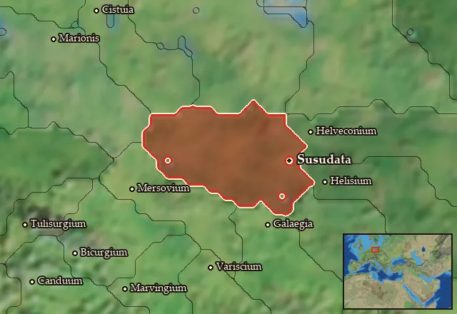 Map of Semnonia and its neighbours