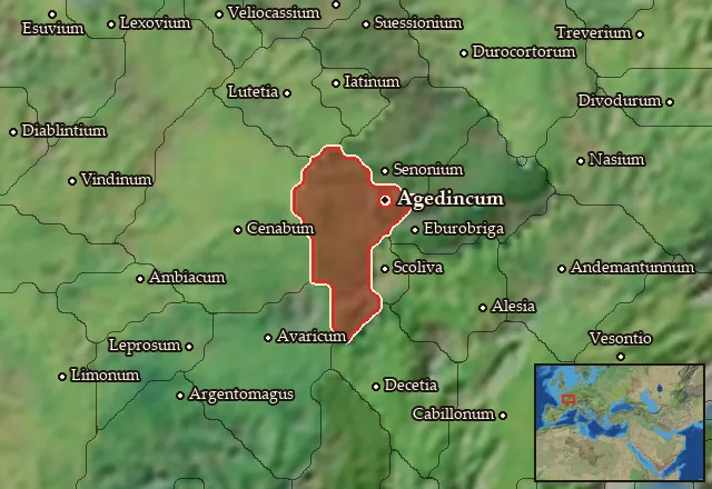 Map of Senonia and its neighbours