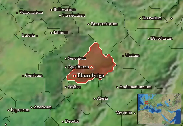 Map of Senonia Orientalis and its neighbours