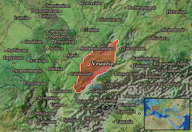 Map of Sequania and its neighbours