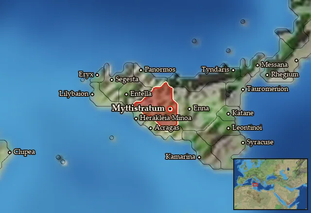 Map of Sikania and its neighbours