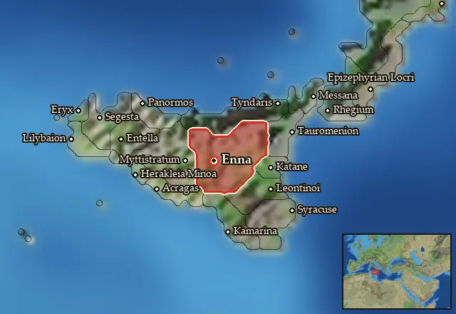 Map of Sikelia and its neighbours
