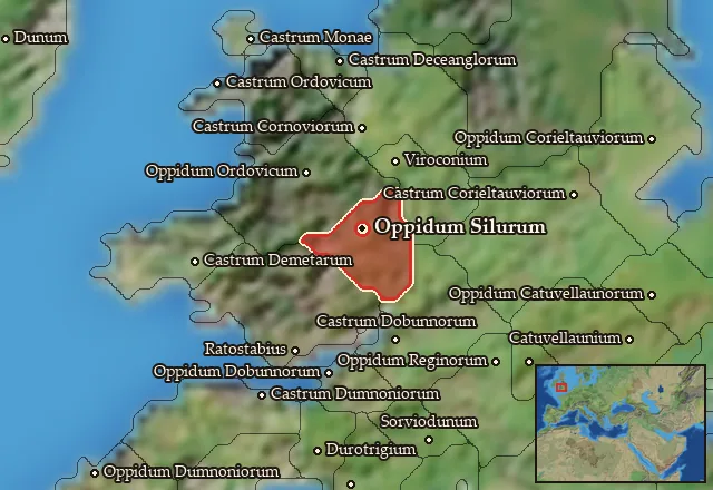 Map of Siluria Orientalis and its neighbours