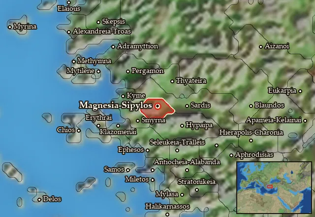 Map of Sipylos and its neighbours