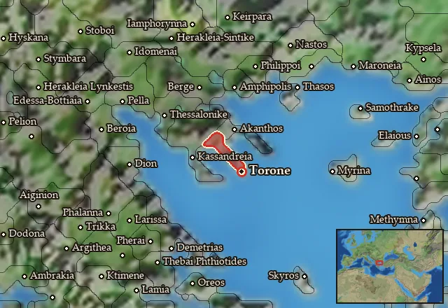 Map of Sithonia and its neighbours