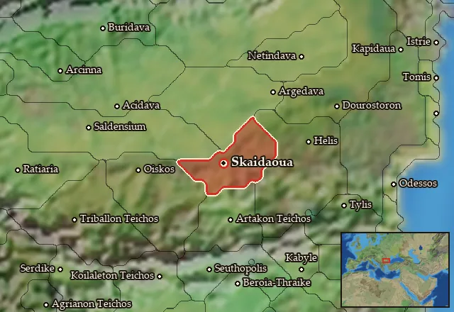 Map of Skaia and its neighbours