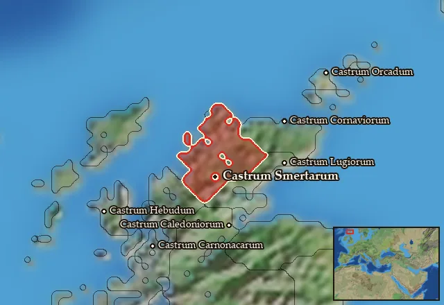 Map of Smertaea-Caerenia and its neighbours