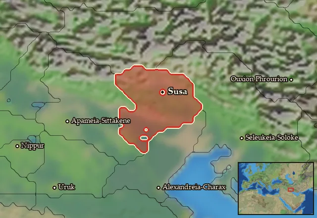 Map of Sousiane and its neighbours